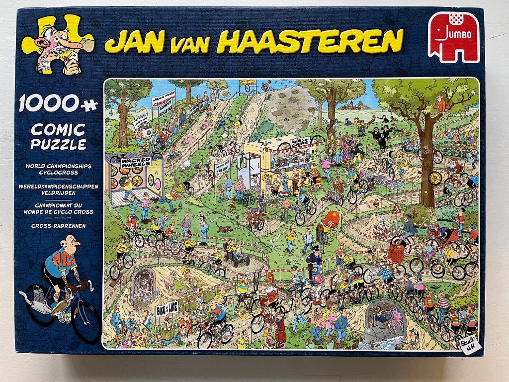 Jan van Haasteren 1000 - WK Veldrijden, Ophalen of Verzenden, 500 t/m 1500 stukjes, Zo goed als nieuw, Legpuzzel