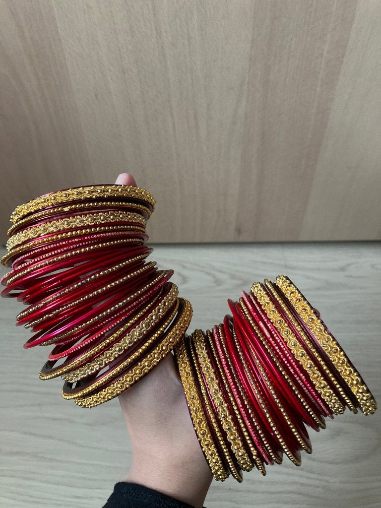 Indiase/ Pakistaanse/ Bollywood armbanden, Sieraden, Tassen en Uiterlijk, Armbanden, Ophalen of Verzenden, Nieuw, Rood, Kunststof of Plastic