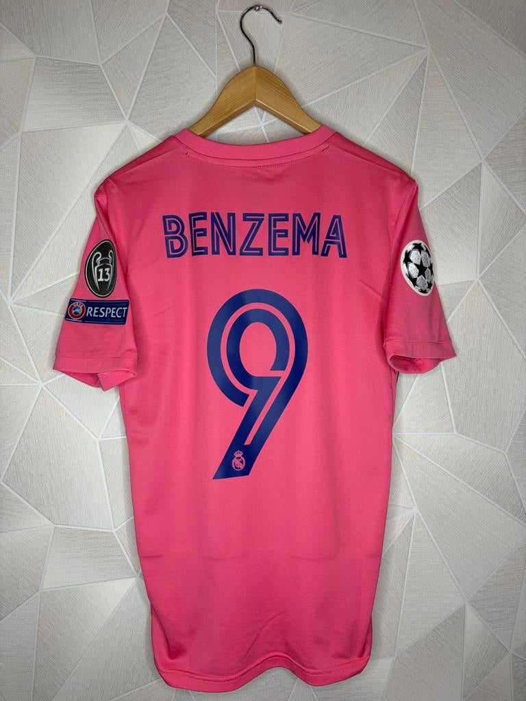 Real Madrid Uit 2020/2021 Benzema, Sport en Fitness, Voetbal, Maat S, Ophalen of Verzenden, Zo goed als nieuw, Shirt