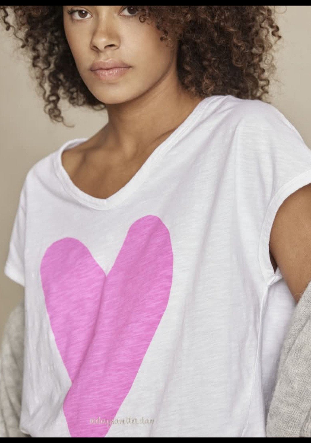 10 days shirt heart mt M VALT RUIM, Verzenden, Wit, Maat 42/44 (L), 10days