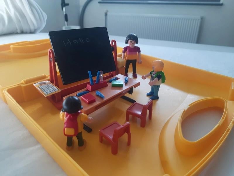 Playmobil koffer met school 70314, Kinderen en Baby's, Speelgoed | Playmobil, Ophalen of Verzenden, Zo goed als nieuw, Complete set