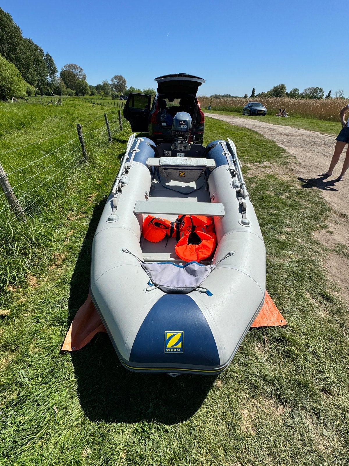 Zodiac Cadet 340 rubberboot met Yamaha 20pk, Ophalen, Zodiac, 2 m, Hout
