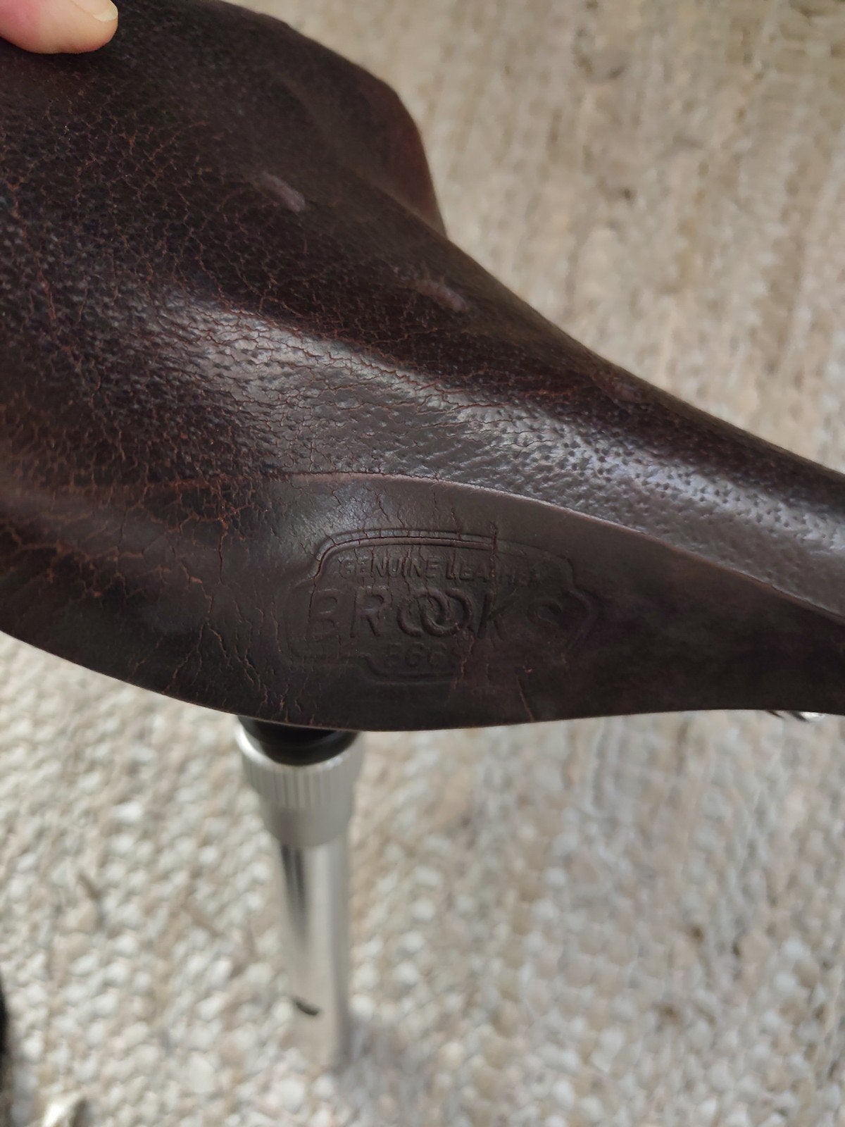 Brooks B66S Zadel - Bruin Leer met Veren, Gebruikt, Leer, Ophalen of Verzenden, Brooks