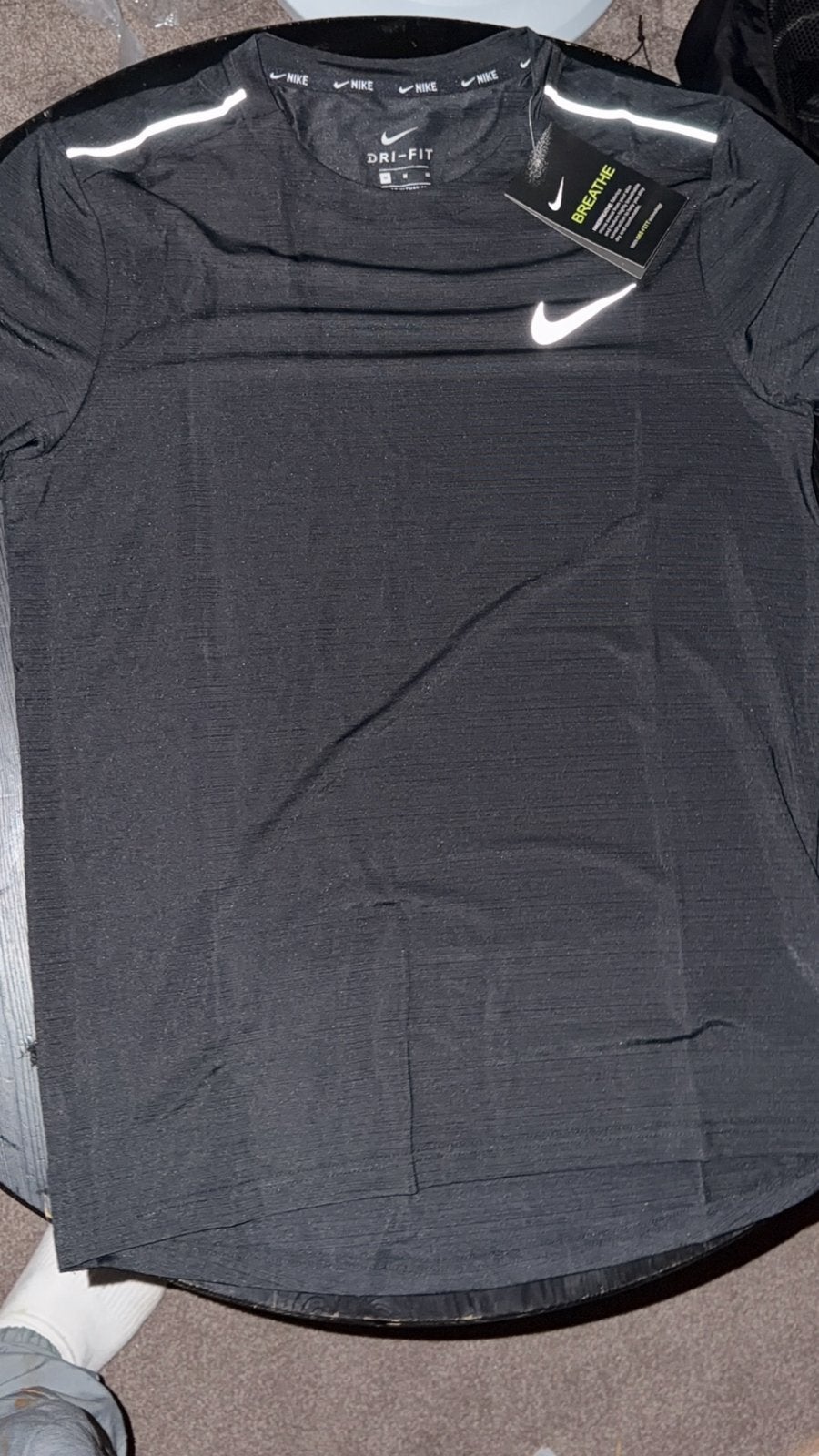Nike Dri-FIT Sportset: T-shirt en korte broek, Fitness, Maat 48/50 (M), Zwart, Nieuw