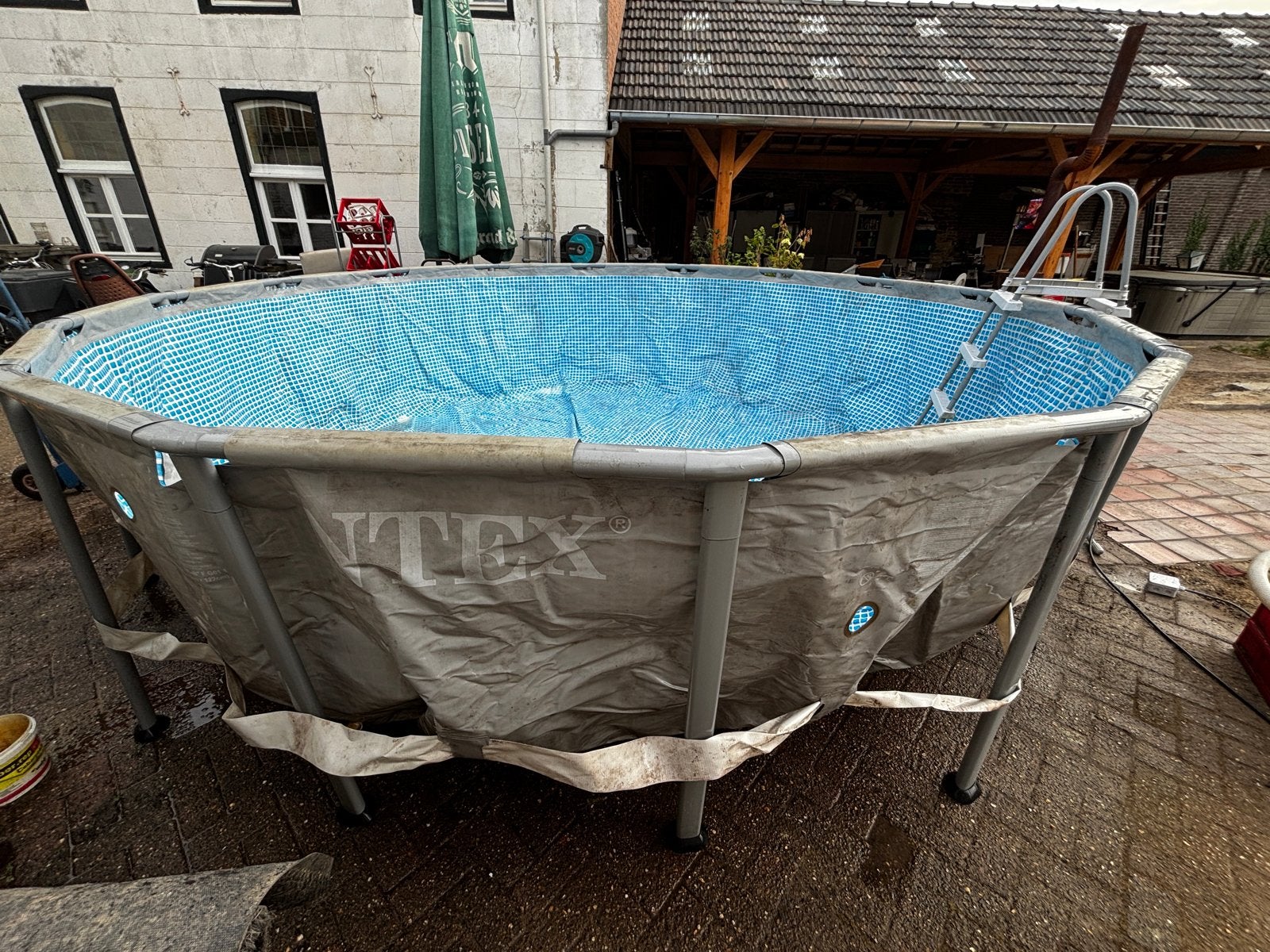 Intex Zwembad 488 cm met veel extra's, Tuin en Terras, Zwembaden, Gebruikt, Opzetzwembad, 80 tot 120 cm, 400 cm of meer, 300 cm of meer