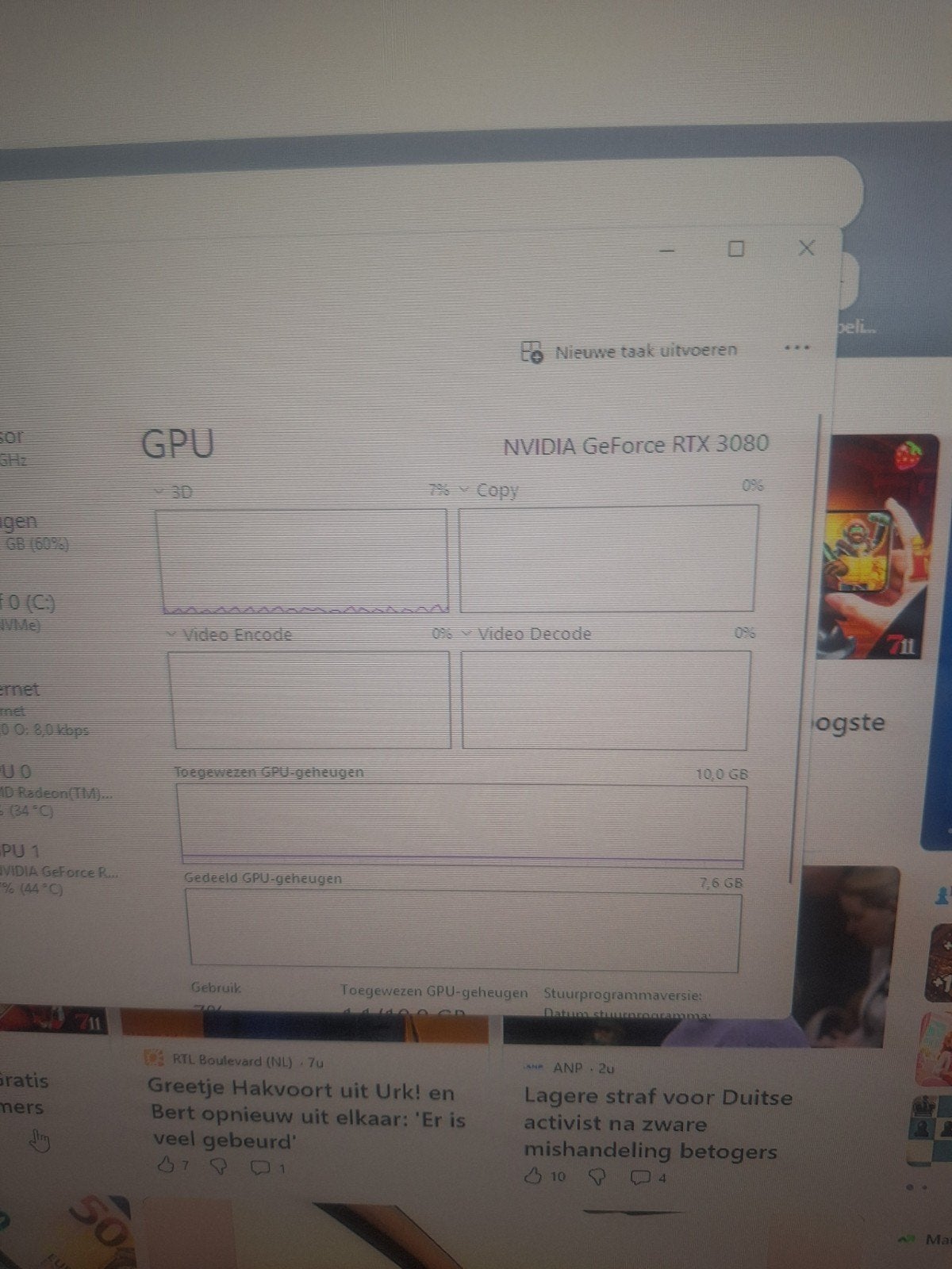 Foto 4 van Gaming PC met beeldscherm RTX 3080, Ryzen 5 7600X en 16GB RA