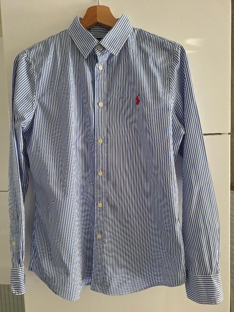 Overhemd Polo Ralph Lauren, maat 12, Ophalen of Verzenden, Zo goed als nieuw, Blauw, Polo Ralph Lauren