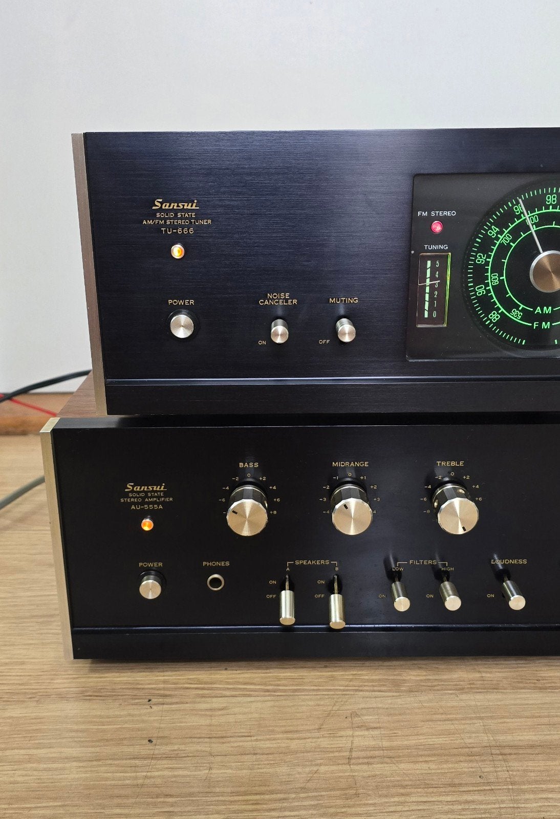 Sansui AU-555A Versterker & TU-666 Tuner Set, Ophalen of Verzenden, Zo goed als nieuw