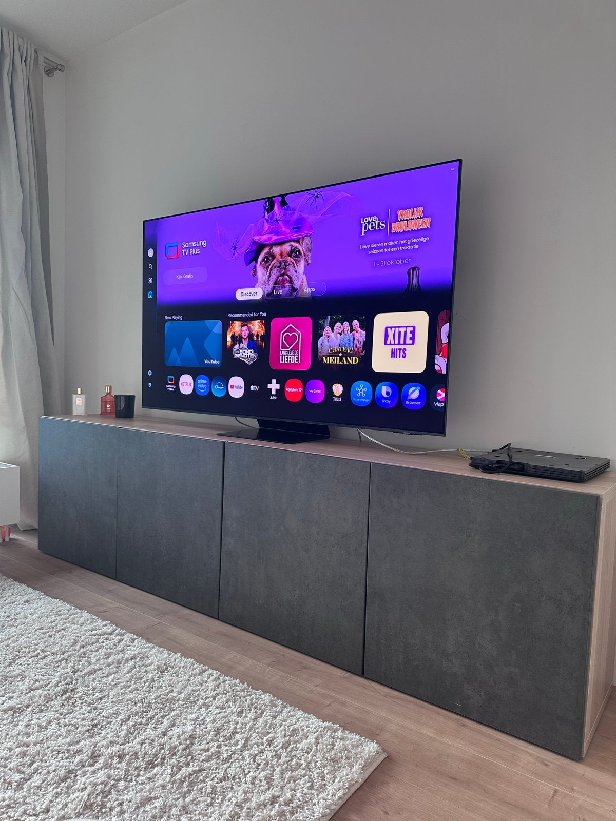 IKEA BESTÅ TV-meubel – Zo goed als nieuw – €110, Ophalen, Zo goed als nieuw, 200 cm of meer, 25 tot 50 cm