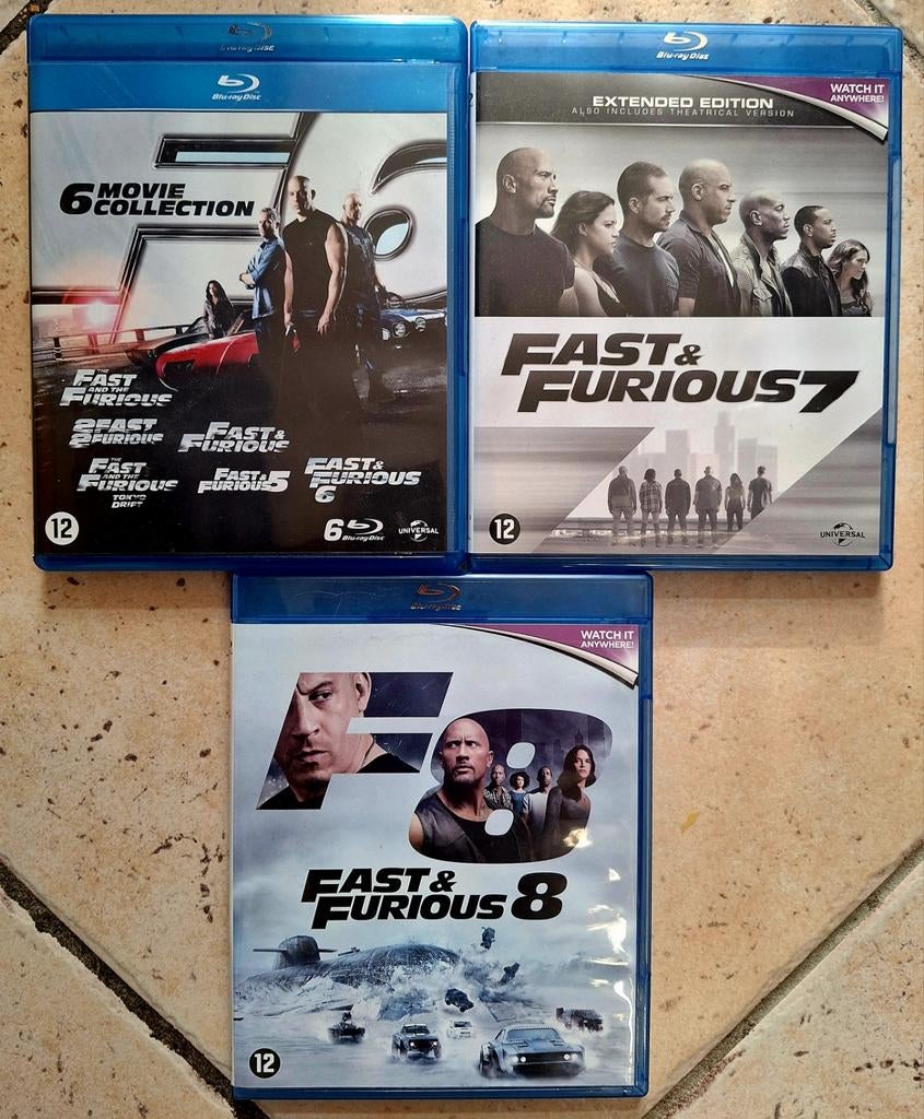 Fast & Furious Collectie: Deel 1-8 Blu-ray Boxset, Cd's en Dvd's, Blu-ray, Gebruikt, Actie, Boxset, Ophalen of Verzenden