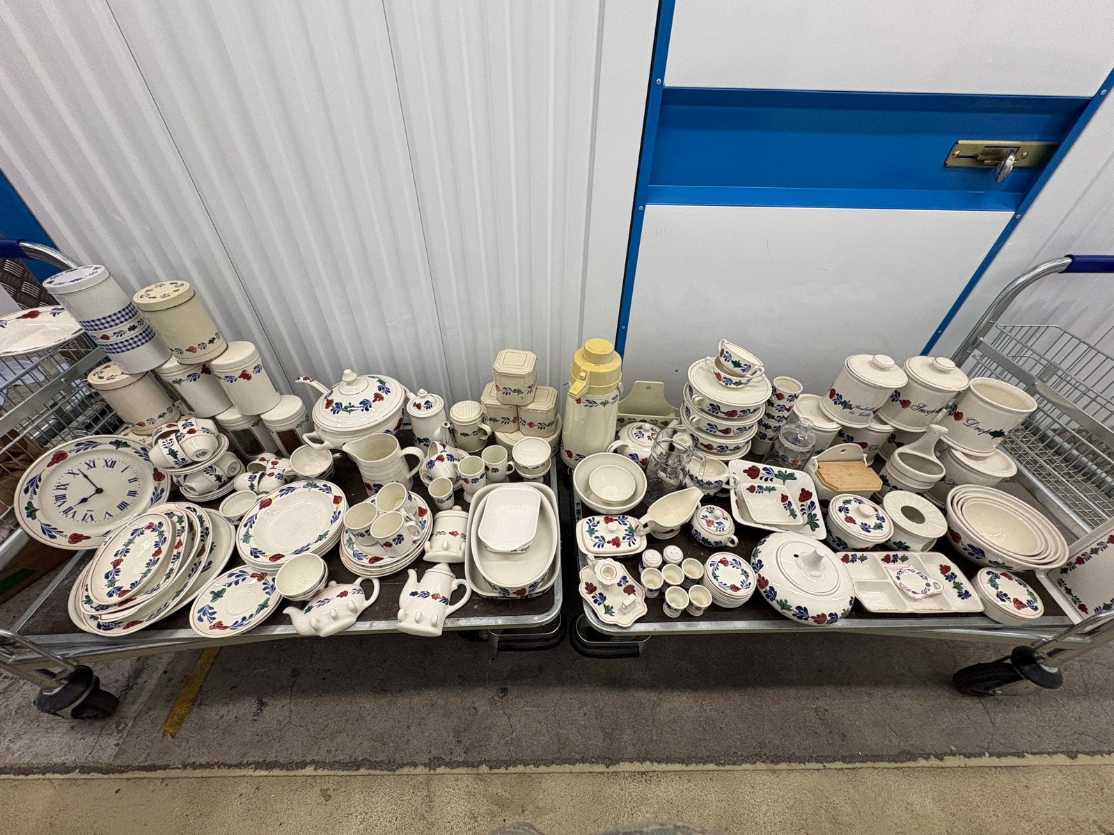 Grote collectie Boerenbont servies - Boch, Ophalen of Verzenden