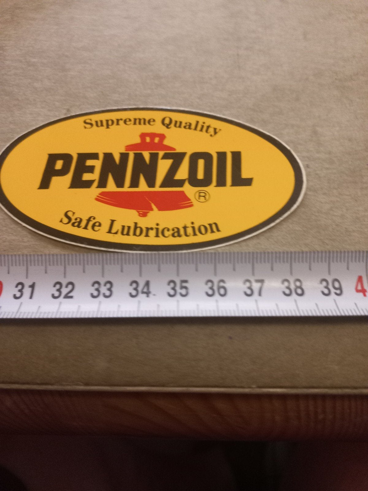 Vintage Pennzoil Supreme Quality Safe Lubrication Sticker, Verzamelen, Stickers, Ophalen of Verzenden, Gebruikt