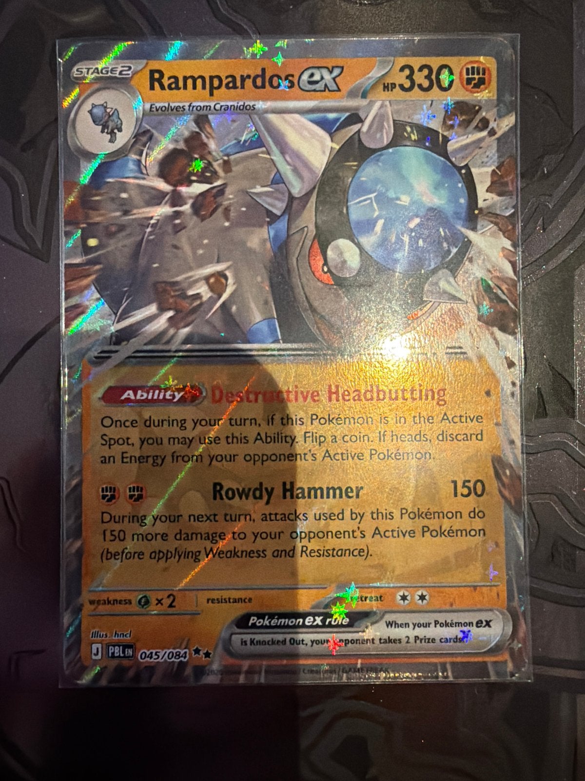 Rampardos ex 045/084 - Pitch Black - Nieuw, Ophalen of Verzenden, Nieuw, Losse kaart, Foil