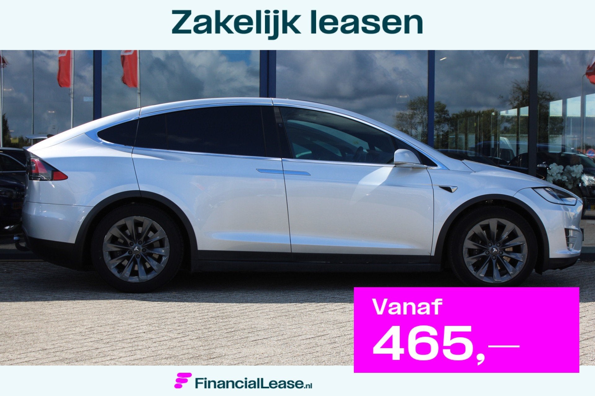 Tesla Model X 75D Base 6-PER LEDER CAMERA ACC CARPLAY, Automaat, Model X, Gebruikt, Zwart