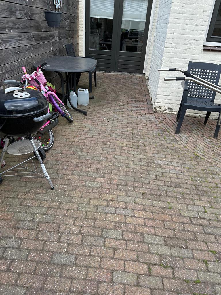 Trommelstenen 40 m2, Ophalen, Gebruikt, Beton, Terrastegels