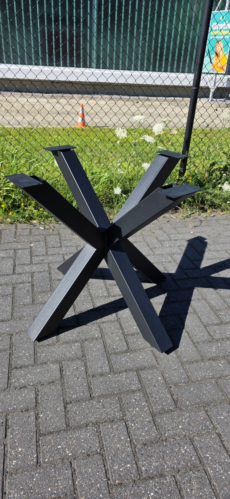 Stalen Spinpoot Matrix tafelpoot Zwart - Nieuw, Prima Kwalit, Ophalen, Tafelpoot, 50 tot 100 cm, Vierkant