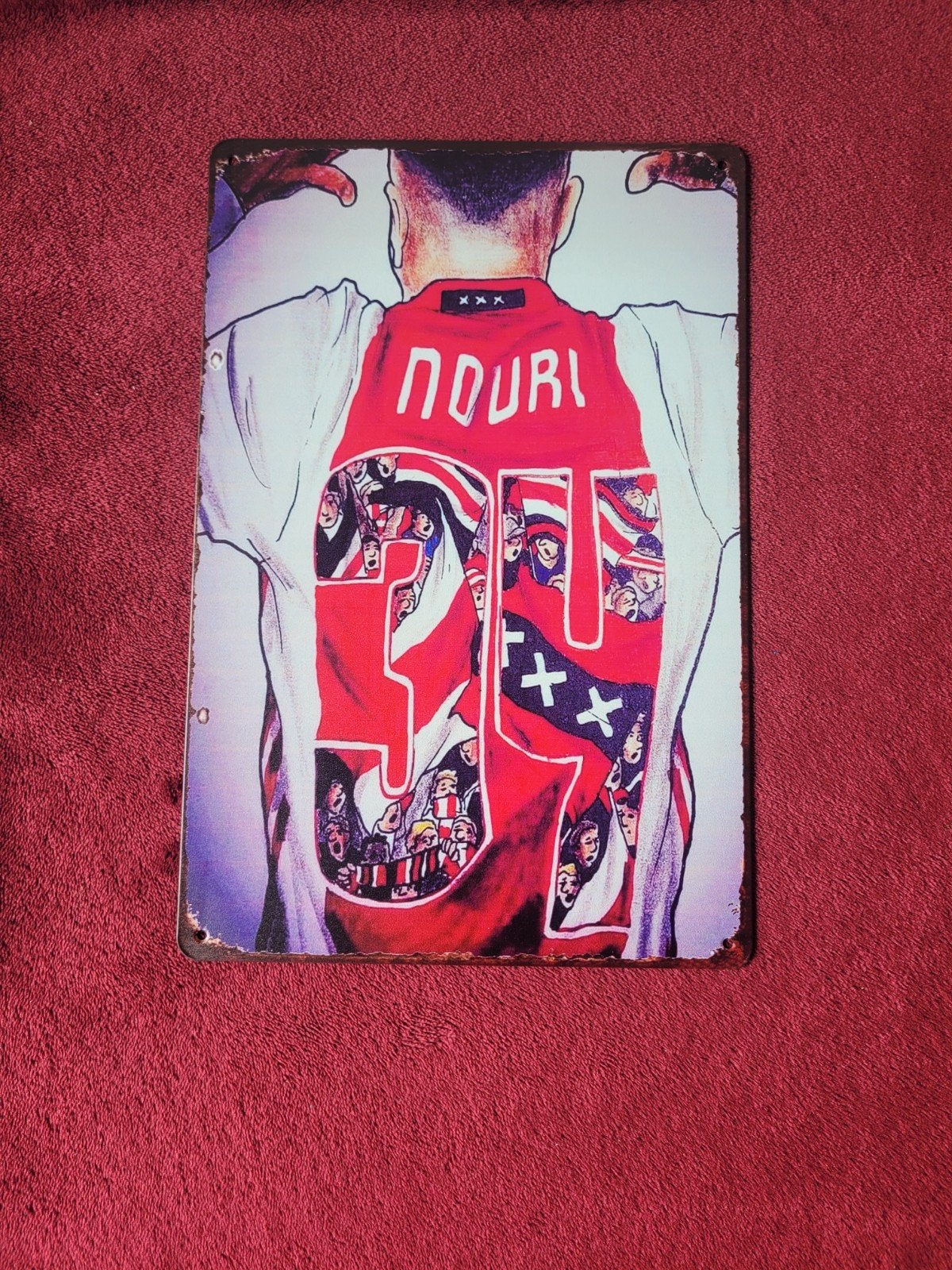 Nouri Wandbord - Abdelhak Nouri (20x30 cm), Ophalen of Verzenden