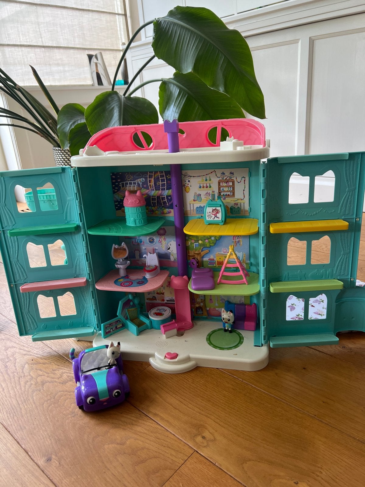 Gabby's Poppenhuis met accessoires en auto, Ophalen, Gebruikt, Overige typen