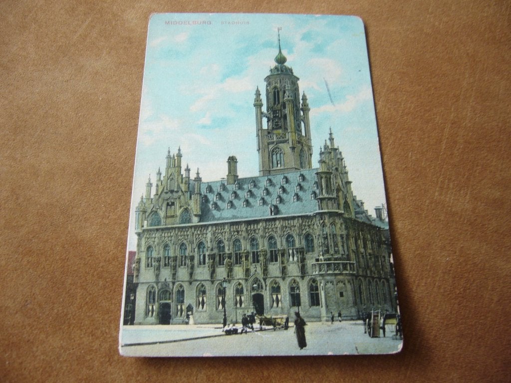 MIDDELBURG  =  STADHUIS   BRIEFKAART 1907, Ophalen of Verzenden, Voor 1920, Gelopen, Zeeland