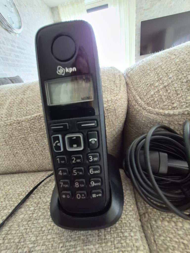 2 KPN huistelefoons met antwoordapparaat en grote toetsen, Ophalen of Verzenden, Gebruikt, 2 handsets