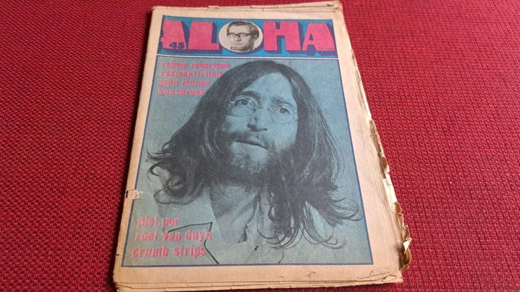 Aloha 45 1971  John Lennon (Beatles), Ophalen of Verzenden, 1980 tot heden, Tijdschrift