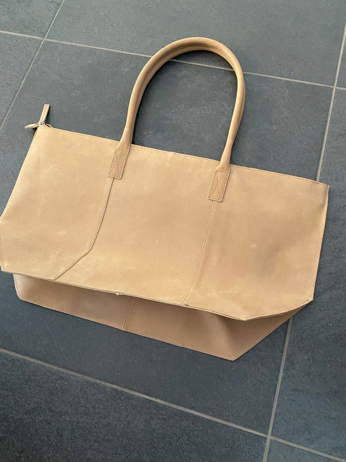 Nieuwe Shabbies Amsterdam shopper van echt leer, Ophalen of Verzenden, Nieuw, Beige, Shopper
