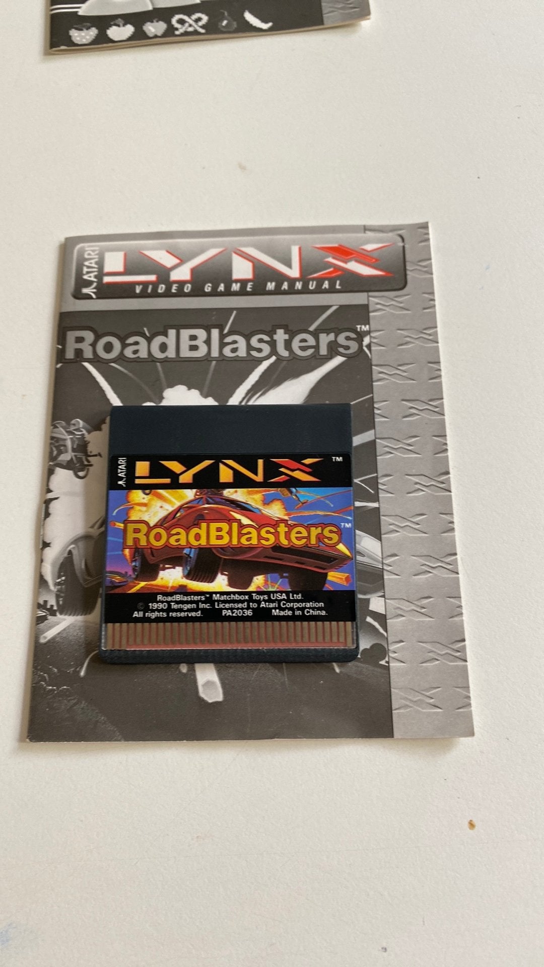 Atari lynx spel roadblasters met boekje, Atari Lynx, 1 speler, Ophalen of Verzenden, Zo goed als nieuw