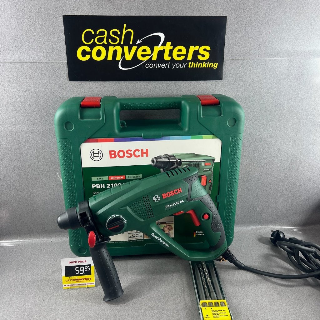 Bosch PBH 2100RE Boschhammer | ZGAN in koffer | 416296, Boormachine, Ophalen of Verzenden, Zo goed als nieuw, Klopboormechanisme