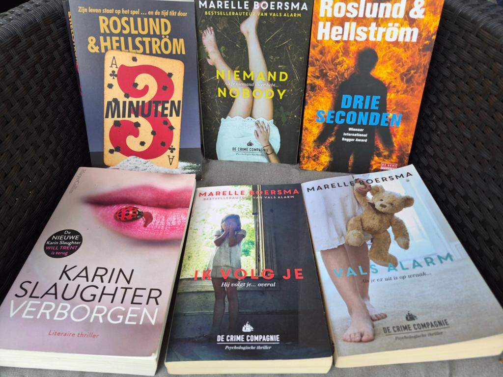 Thriller Boekenpakket: Roslund & Hellström, Marelle Boersma, Ophalen of Verzenden, Gelezen, Roslund & Hellström, Karin Slaughter, Marelle Boersma