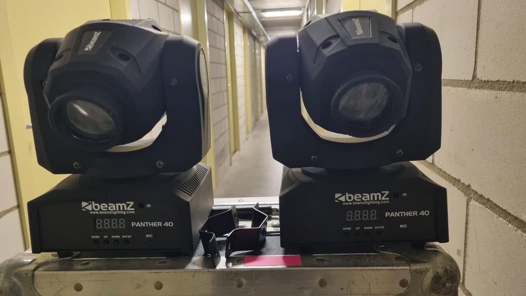 Beamz Panther 40 moving heads, Ophalen, Zo goed als nieuw, Licht, Kleur