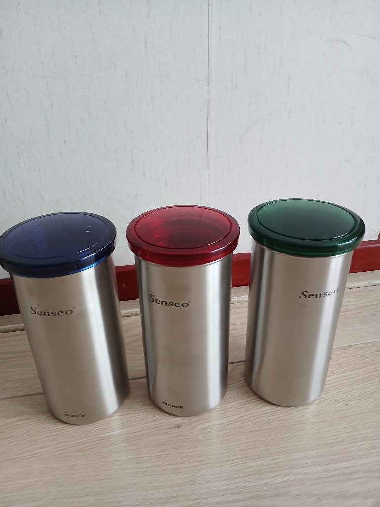 3 stuks Brabantia bevaarbus voor senseopads, Huis en Inrichting, Zilver, Ophalen of Verzenden, Zo goed als nieuw, Voorraadpot