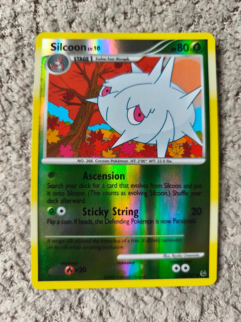 Silcoon  - Pokémon- Uncommon (63/127) -  Reverse Holo, Ophalen of Verzenden, Zo goed als nieuw, Losse kaart, Foil