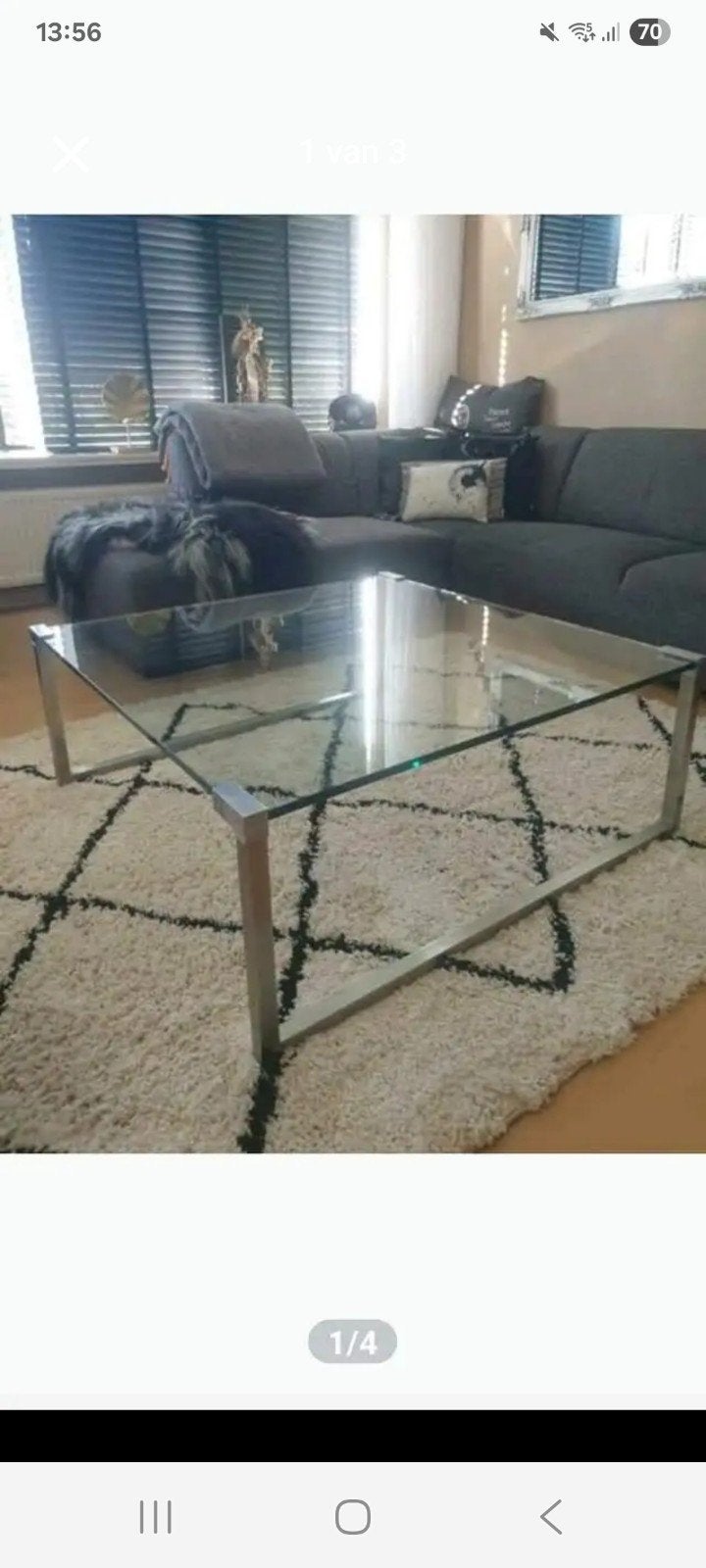 Ghyczy salontafel, Ophalen, 100 tot 150 cm, 50 tot 100 cm, Zo goed als nieuw