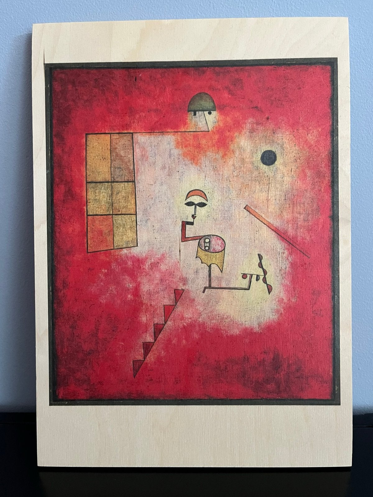 Print op hout van Paul Klee, Prestidigitator (Goocheltruc), Antiek en Kunst, Kunst | Schilderijen | Modern, Abstract, Hout, Verzenden