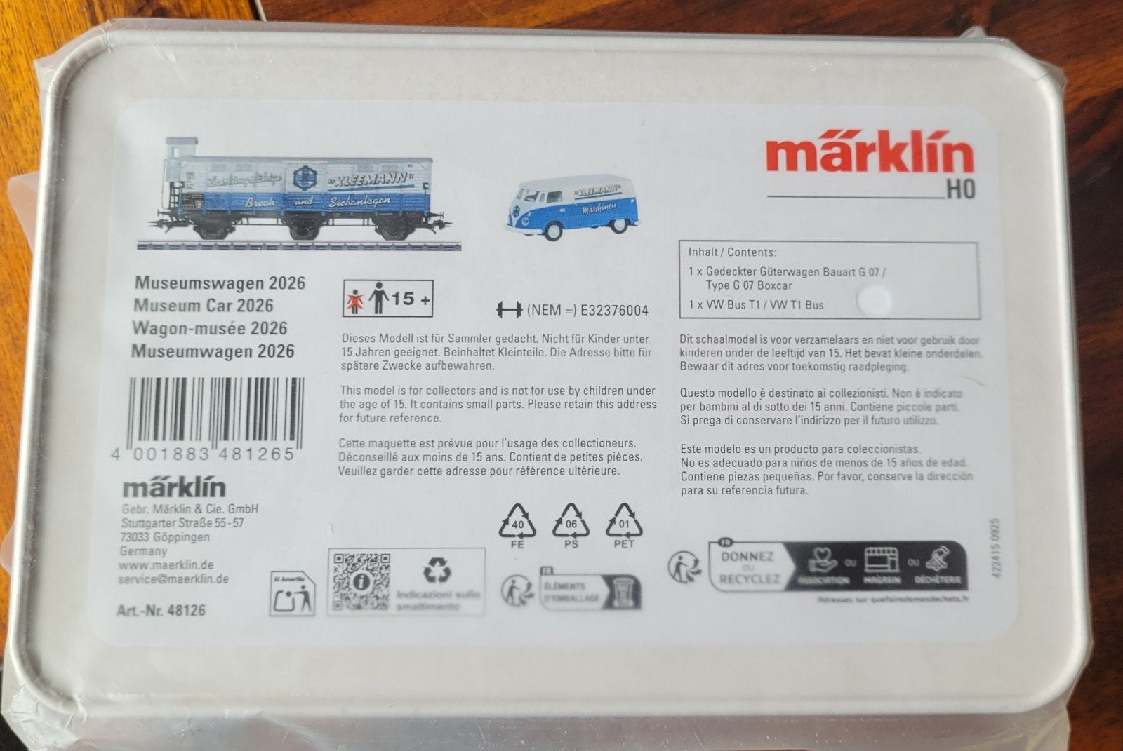 marklin museumwagen 2026, Wisselstroom, Ophalen of Verzenden, Märklin, Nieuw