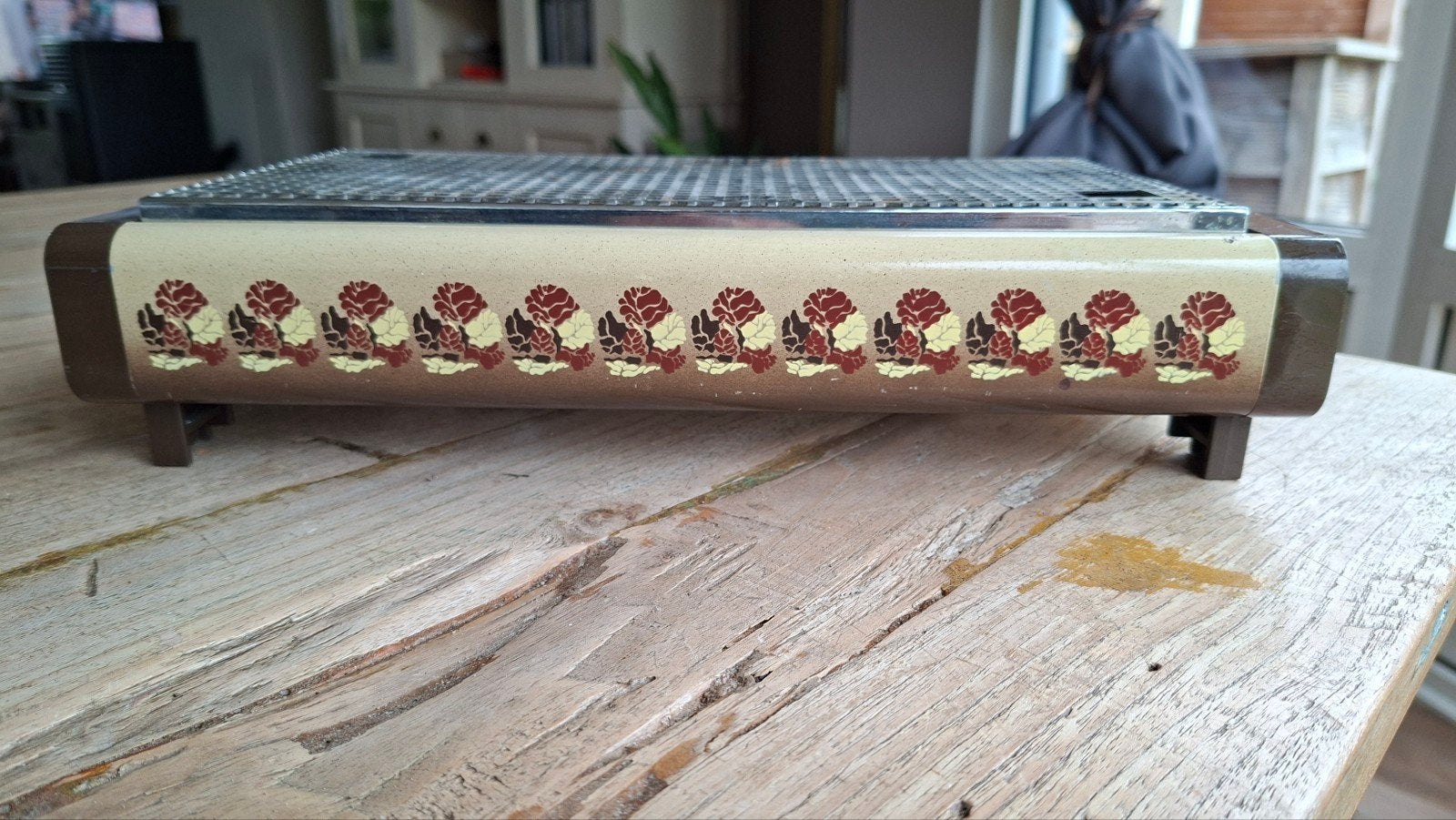 Vintage Brabantia Rechaud / Warmhoudplaat '70 Bloemen, Ophalen of Verzenden