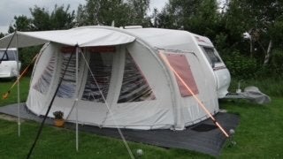 Losse Karsten luifel voor opblaasbare voortent, Caravans en Kamperen, Tenten, Ophalen, Gebruikt, Tot en met 4