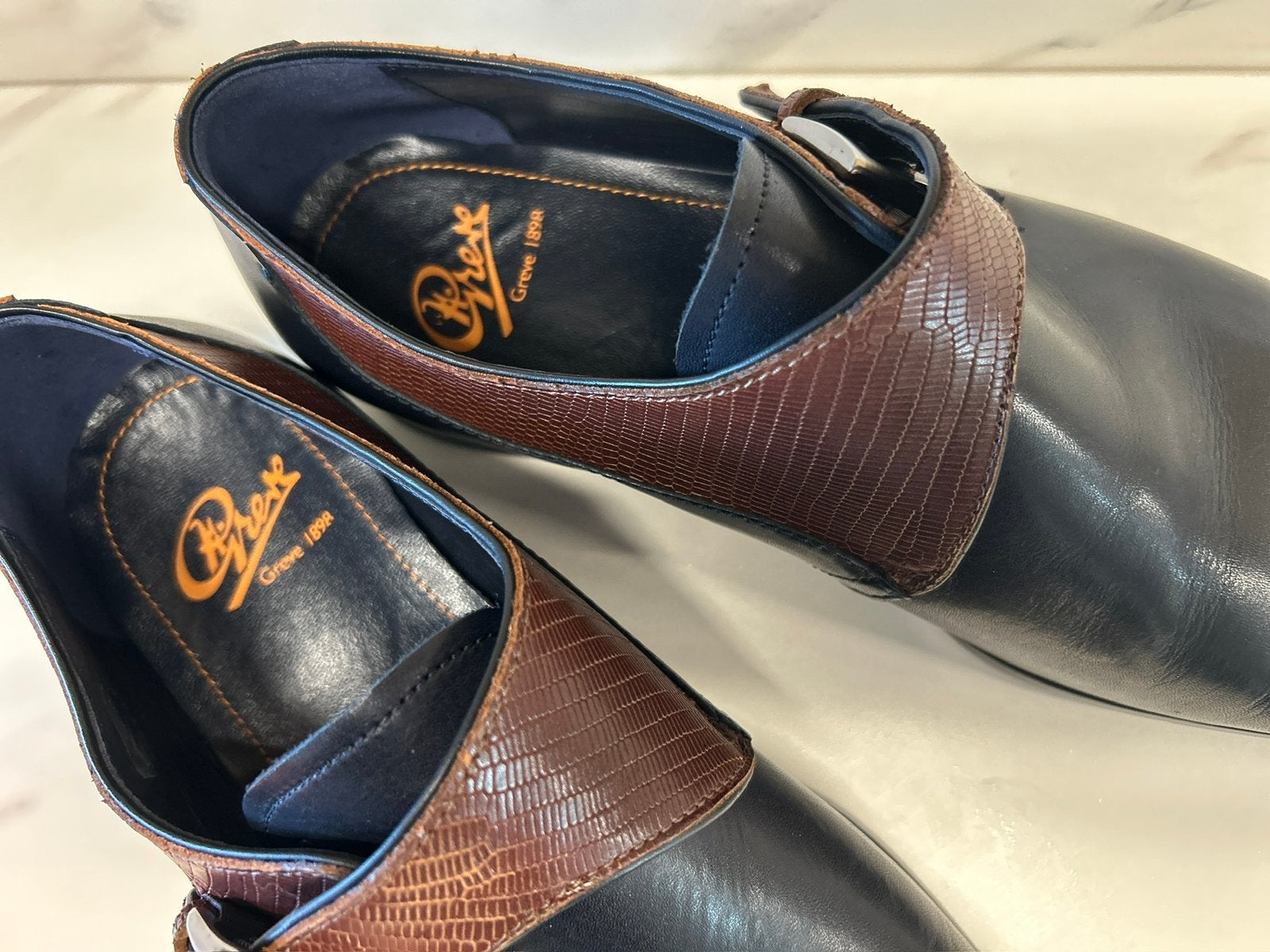 Nieuwe gespschoenen van Greve in maat 10,5/44,5, Ophalen of Verzenden, Nieuw, Zwart, Gespschoenen