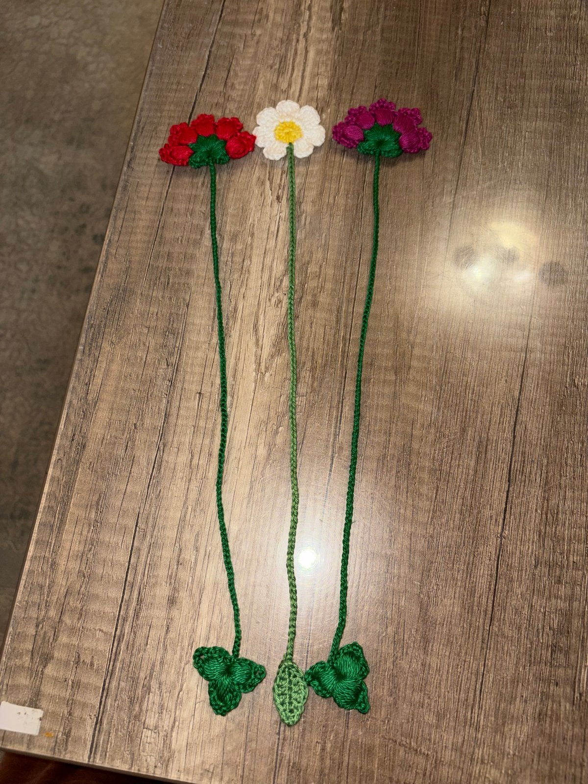Gehaakte Bloemen Boekenleggers - Set van 3, Ophalen of Verzenden, Nieuw