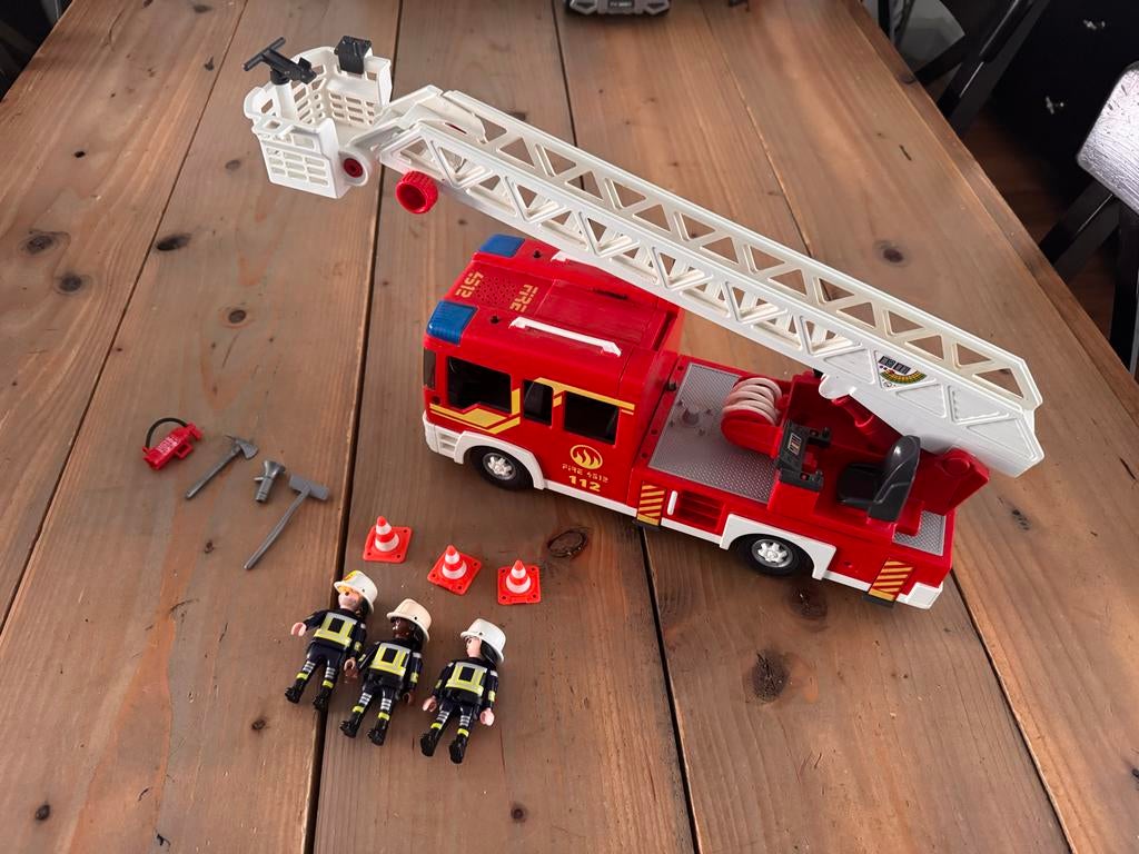 Playmobil Brandweerwagen met Brandweermannen en Accessoires, Ophalen, Gebruikt, Jongen of Meisje
