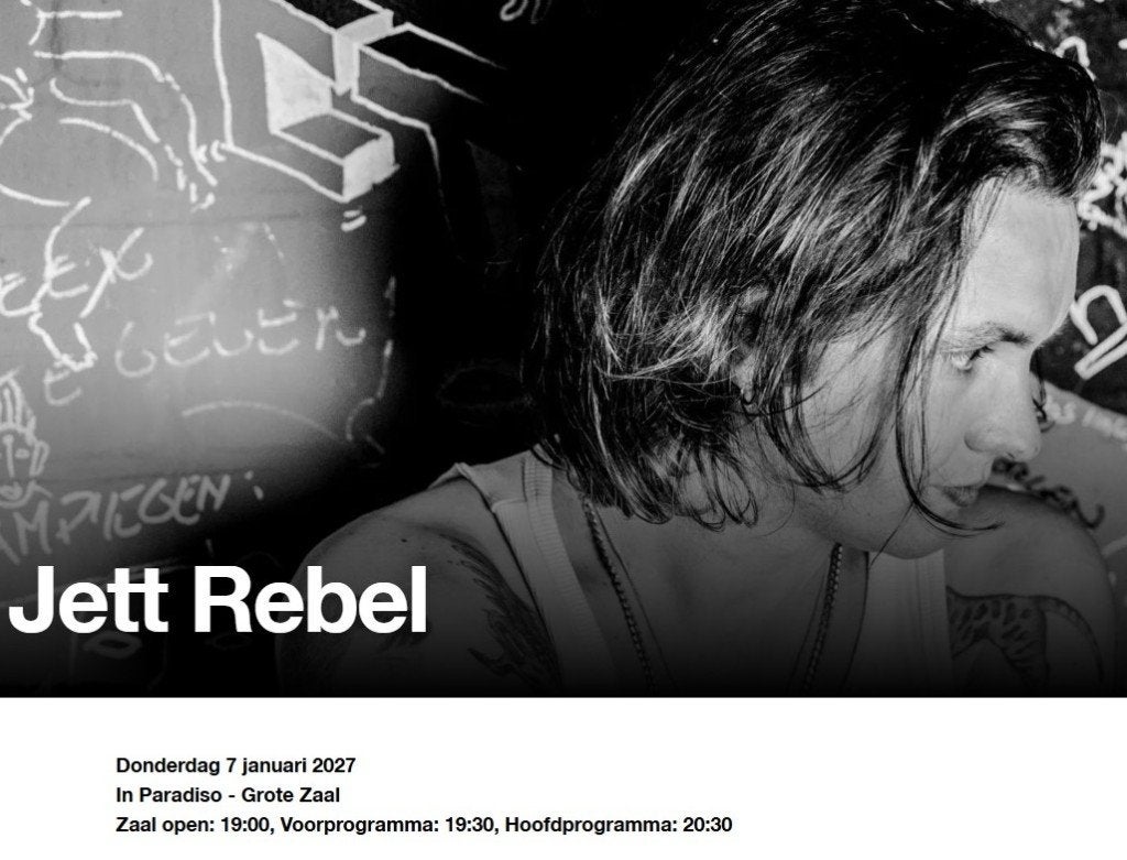 Jett Rebel - Paradiso 7 januari - 3 kaarten in één koop, Drie personen of meer, Januari