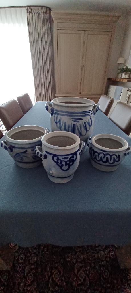 Delfse blauwe stenen potten, Ophalen of Verzenden