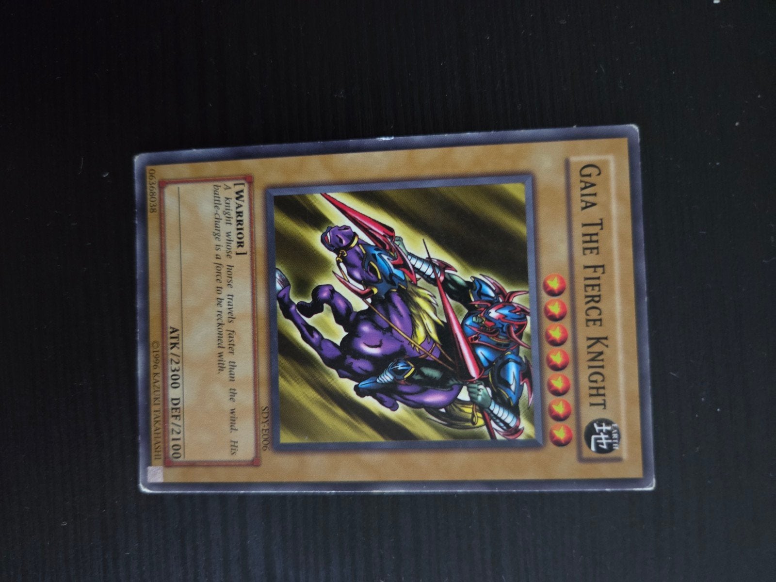 Yu-Gi-Oh! Gaia The Fierce Knight - Zeldzame Kaart, Ophalen, Zo goed als nieuw, Losse kaart