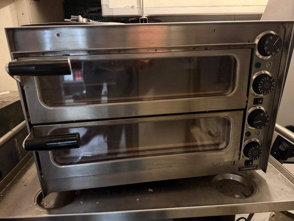 Casselin professionele dubbele pizzaoven – nooit gebruikt, Ophalen, 50 tot 55 cm, Overige merken, Pizzaoven