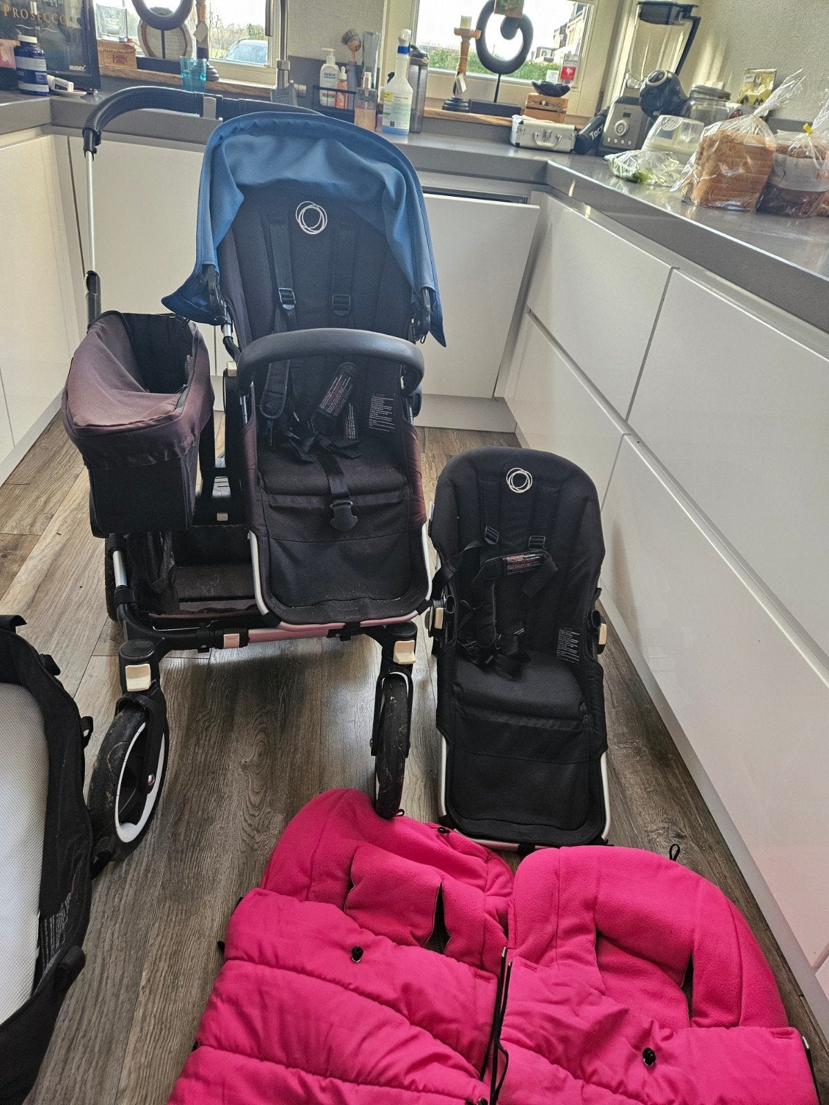 Bugaboo Donkey Duo Kinderwagen met veel accessoires, Ophalen, Gebruikt, Bugaboo, Duowagen