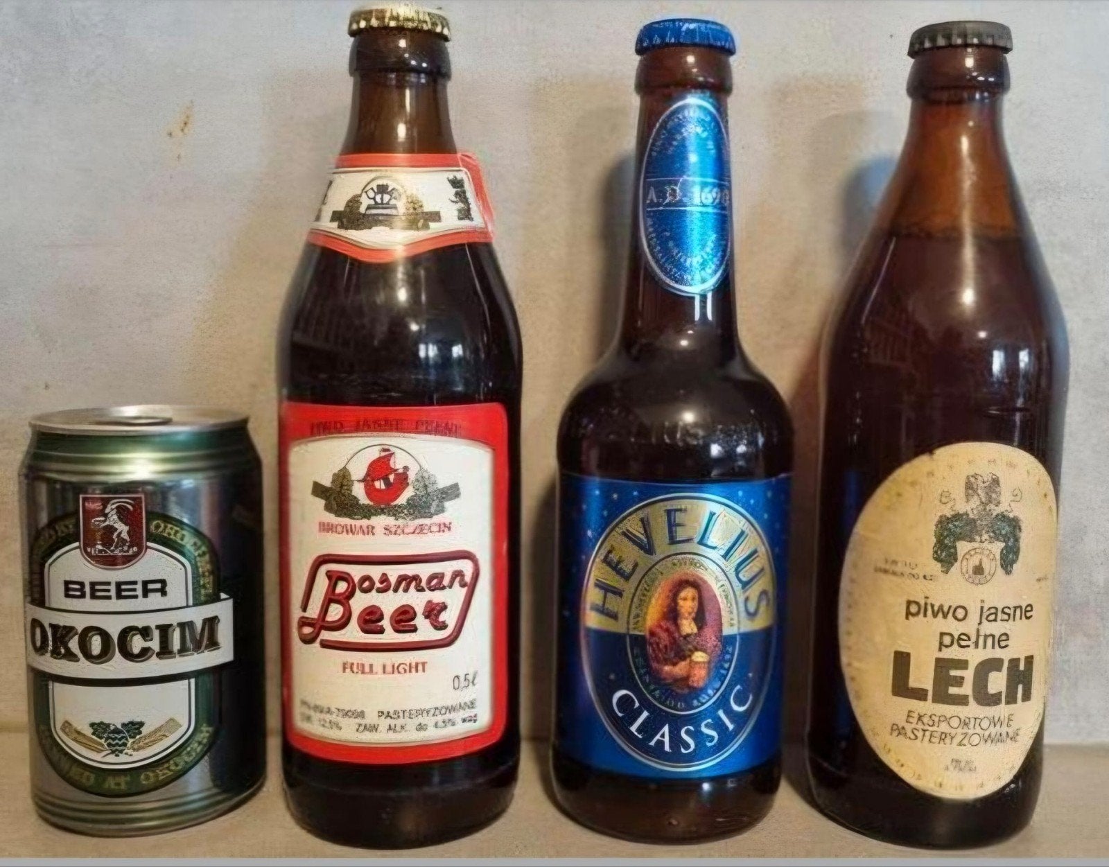 Set oude Poolse bieren (~'83-'87, 2x'93, '99), Ophalen of Verzenden, Zo goed als nieuw, Flesje(s), Overige merken