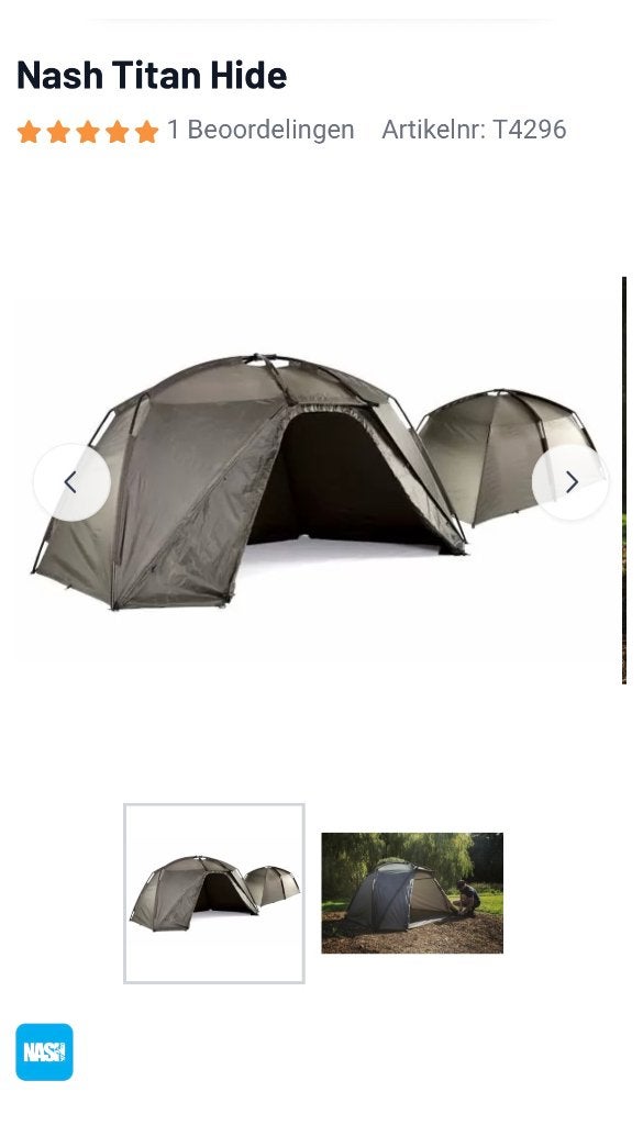 Karpertent Nash Titan Hide, Ophalen, Nieuw, Overige typen