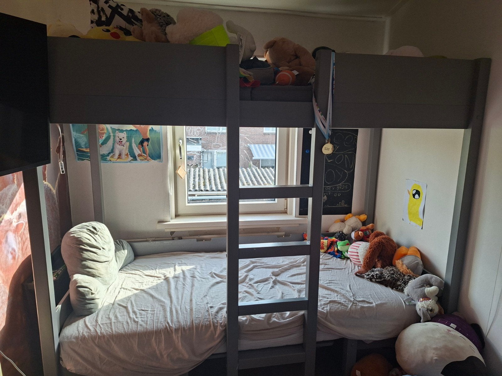 NOS Kids hoogslaper met zitje Charlie (90x200 cm), Ophalen, Gebruikt, Eenpersoons, 200 cm