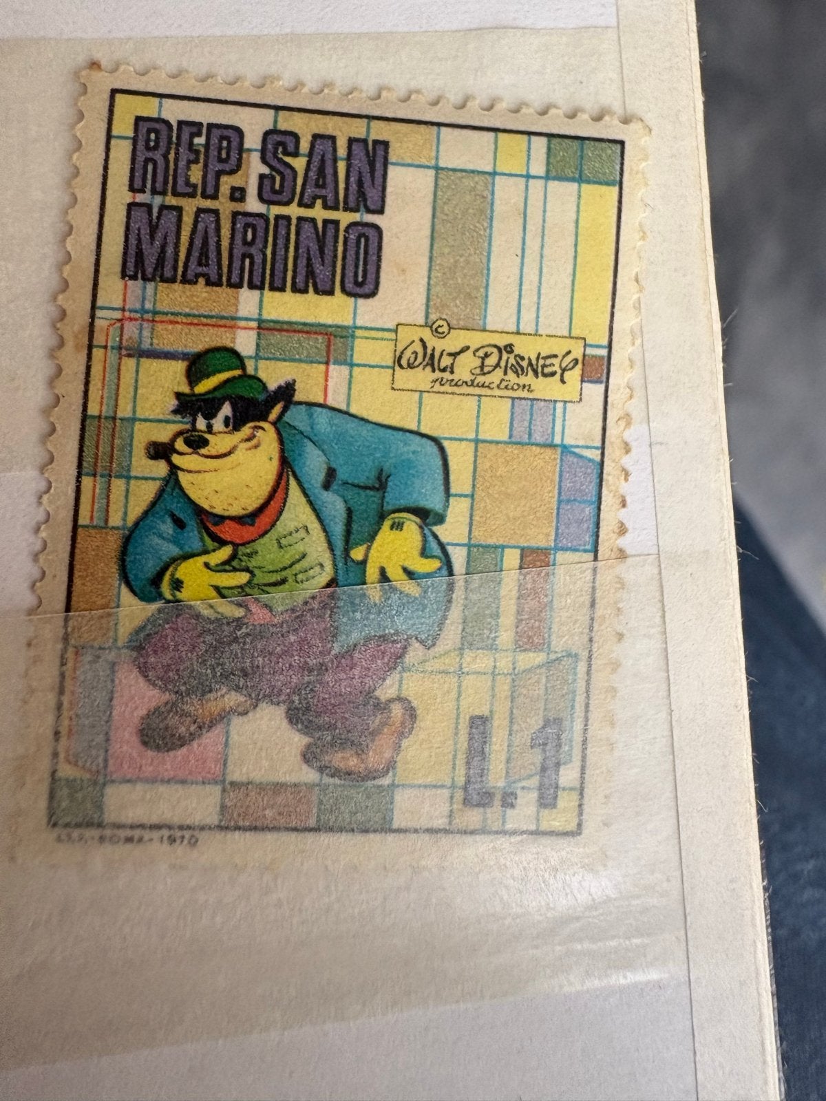 San Marino Walt Disney Postzegel - Pluto (1970), Ophalen of Verzenden, Gestempeld, Overige thema's