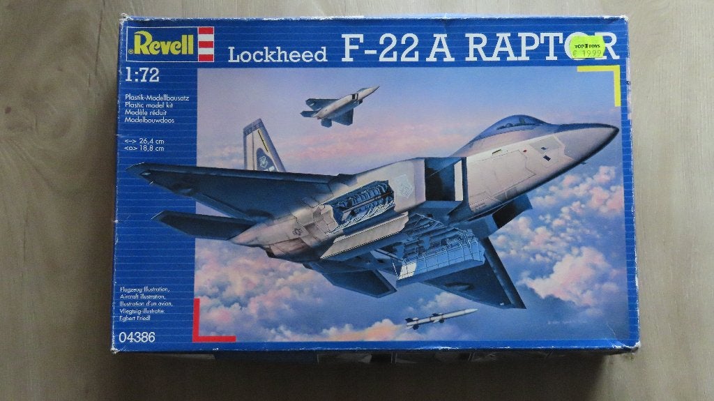 Lockheed F-22A Raptor Revell 1/72, 1:72 tot 1:144, Revell, Nieuw, Ophalen of Verzenden